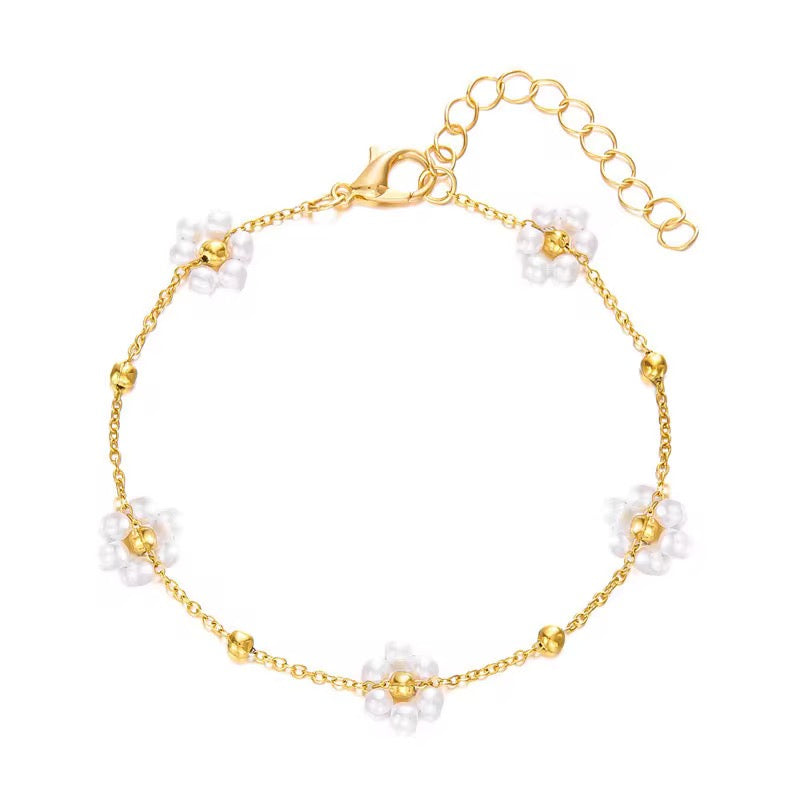ARMBAND PEARLY FLOWER