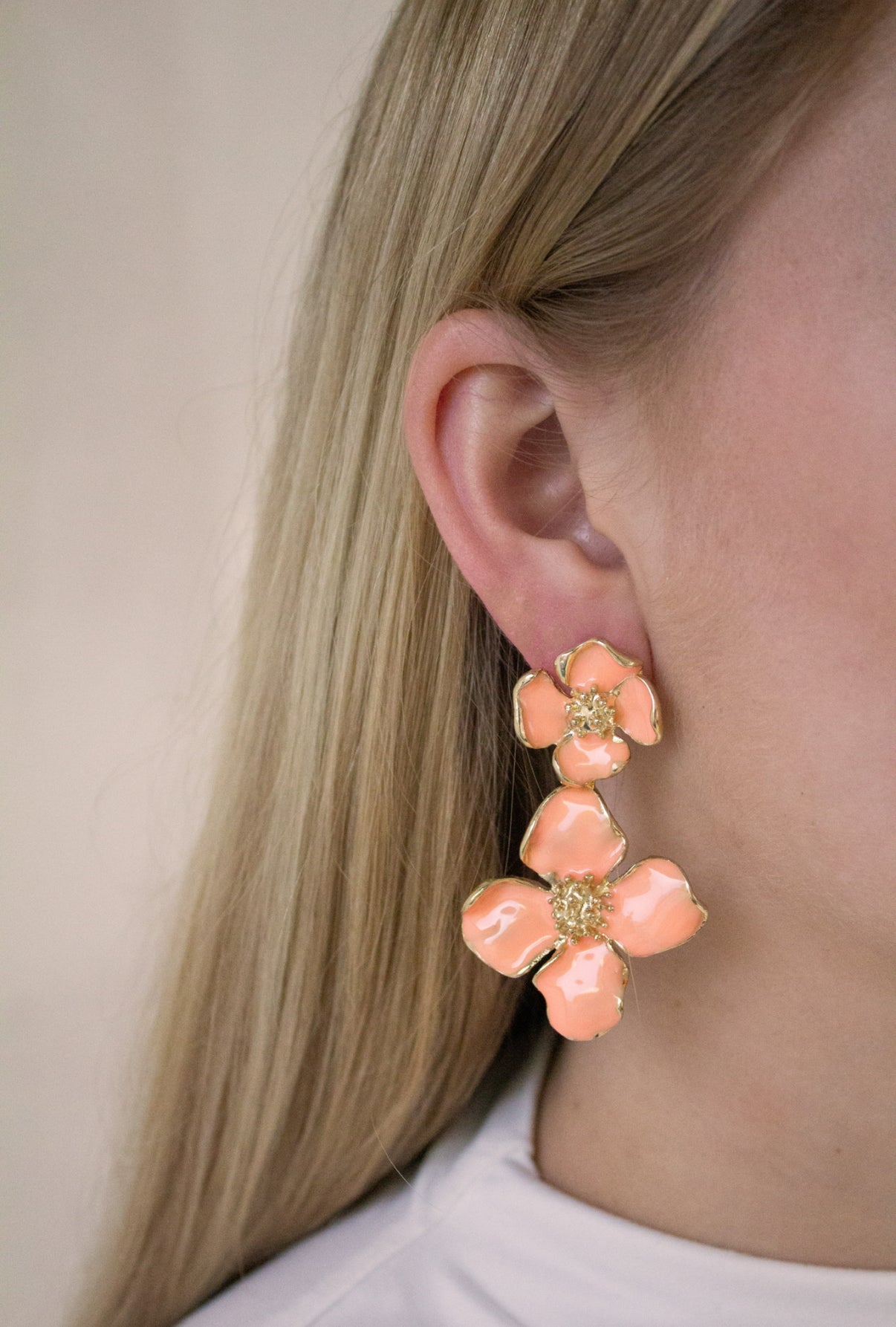 OORBELLEN ORANJE BLOEM