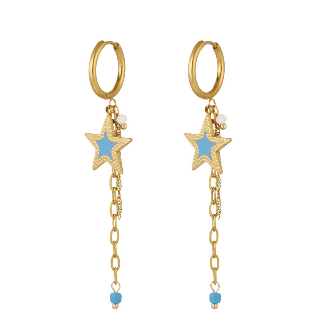 OORBELLEN BLUE STARS