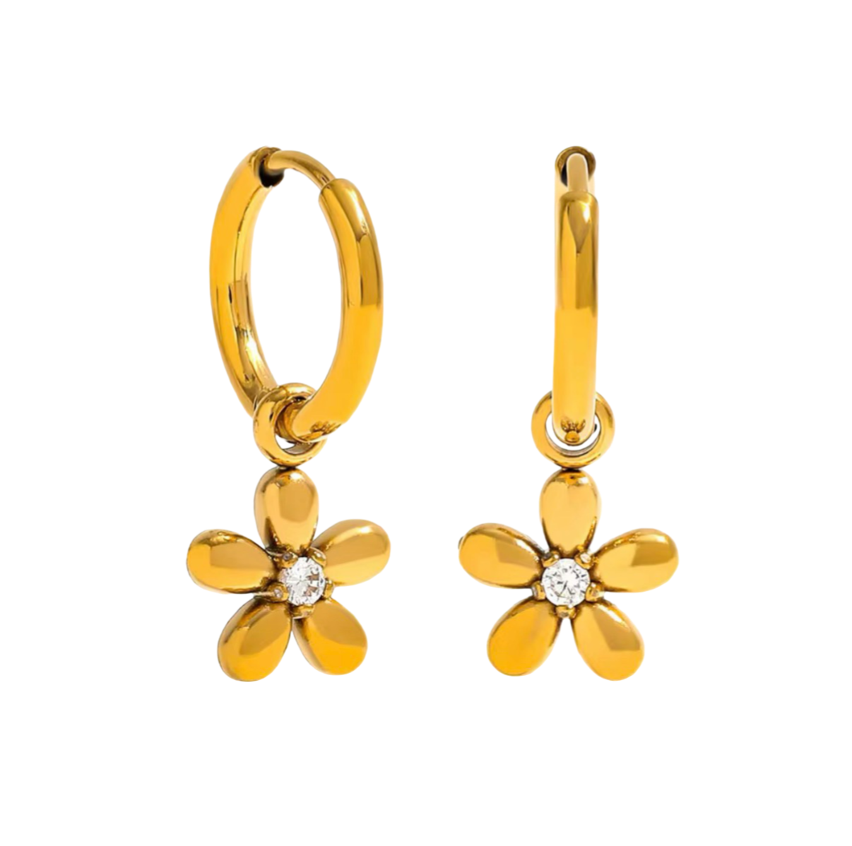RONDE HOOPS MET BLOEMEN BEDEL