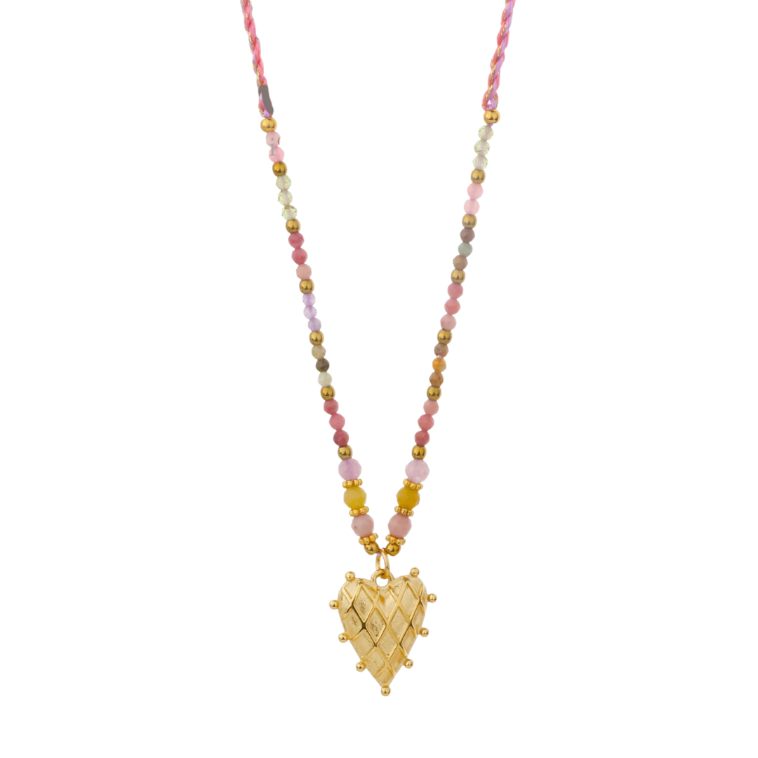 KETTING KRALEN MET HART BEDEL
