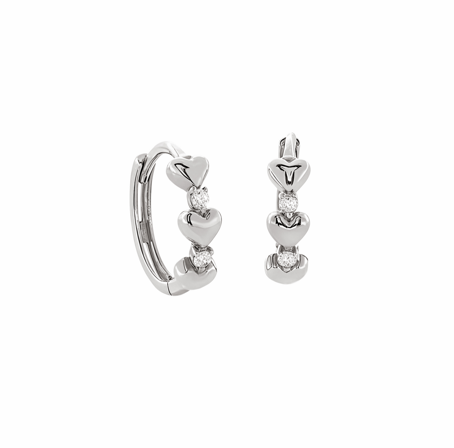 OORBELLEN SMALL HEART HOOPS