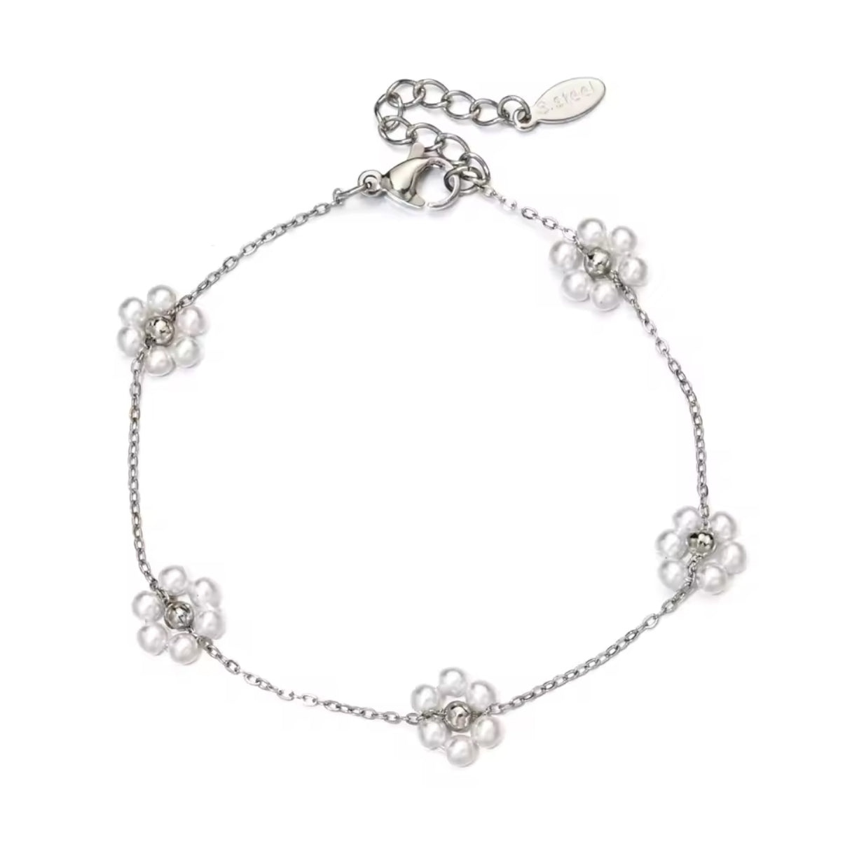 ARMBAND PEARLY FLOWER