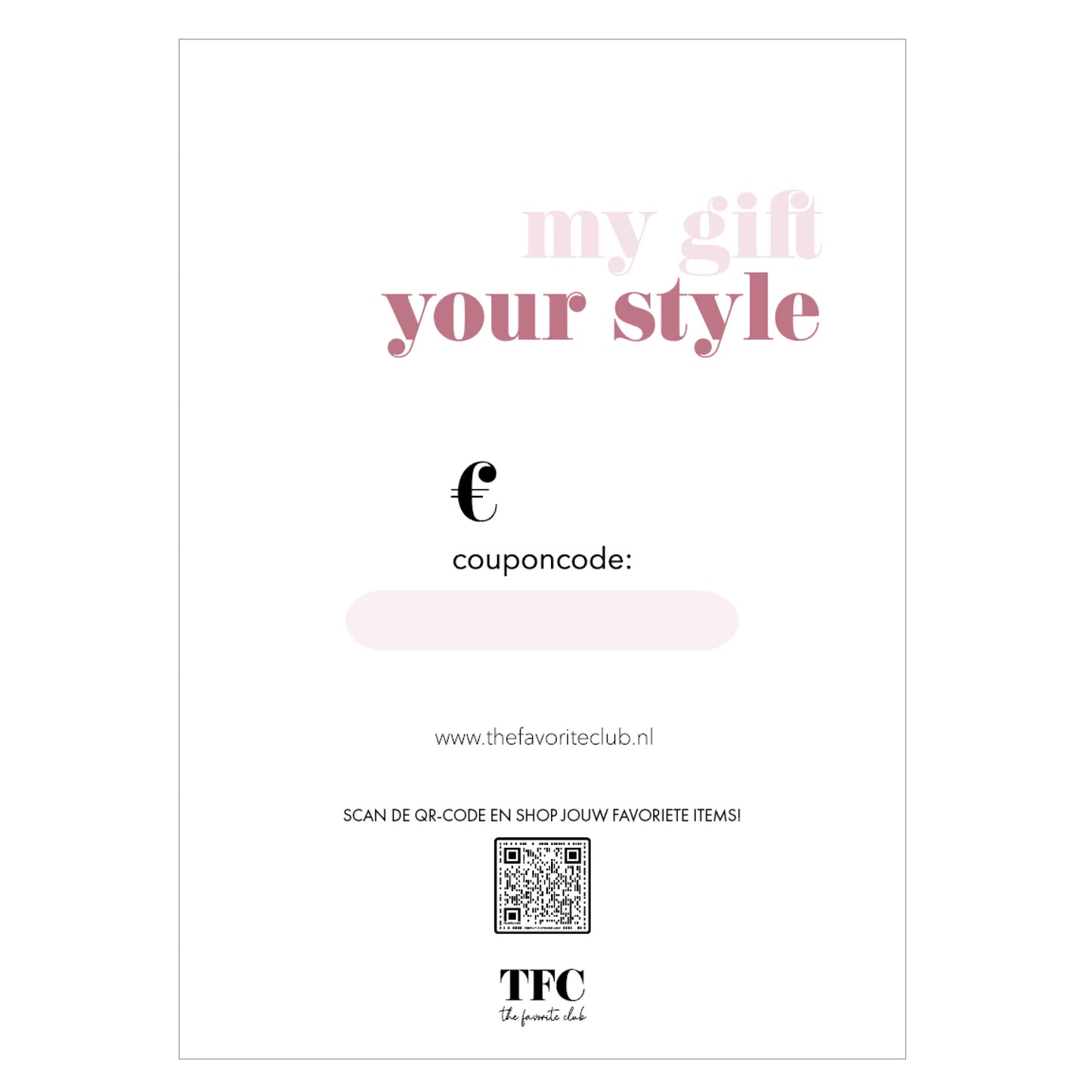 The Favorite Club cadeaubon