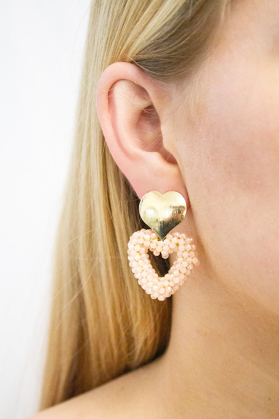OORBELLEN ROZE HARTJES