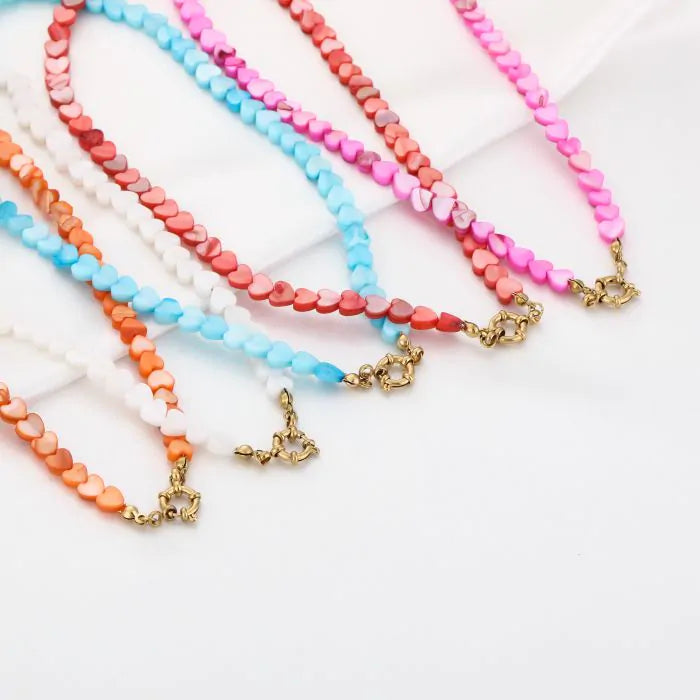 KETTING HARTJES PARELS
