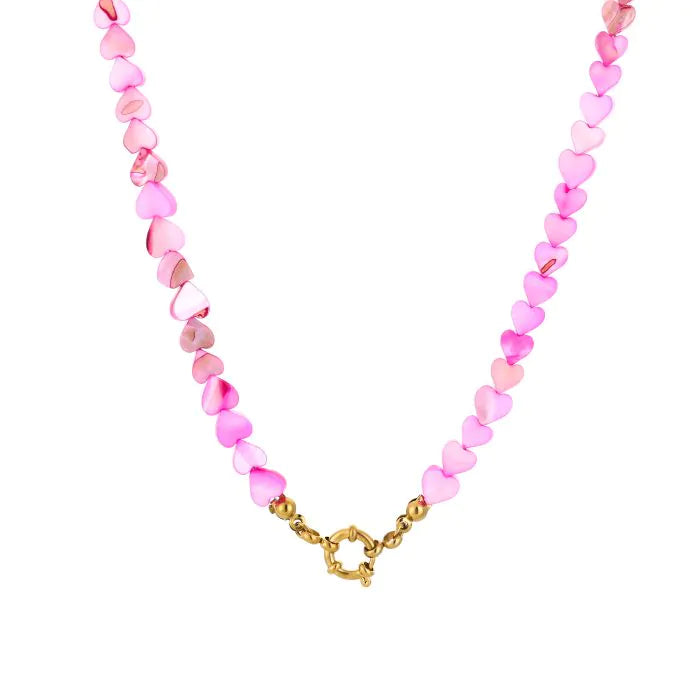 KETTING HARTJES PARELS