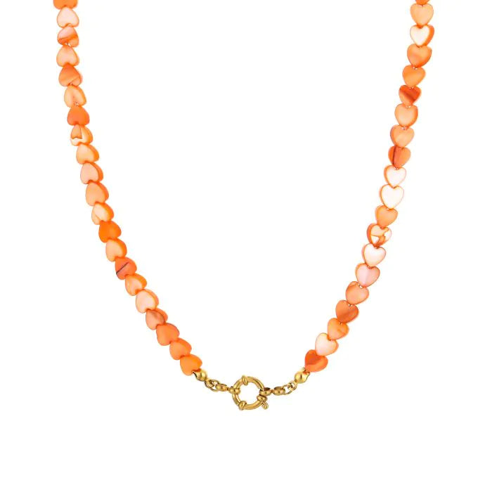 KETTING HARTJES PARELS