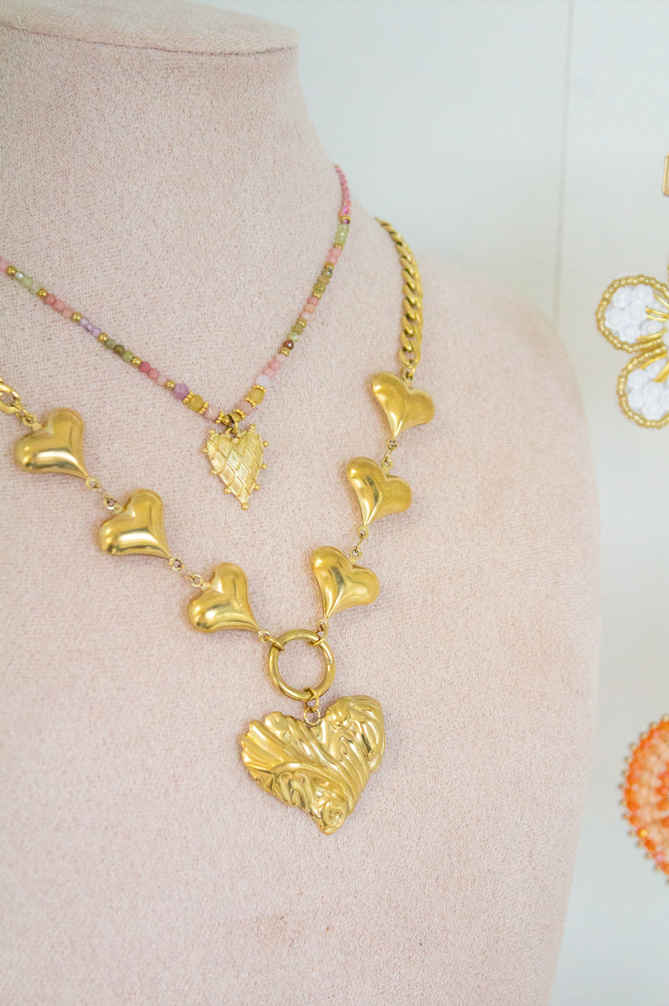 KETTING KRALEN MET HART BEDEL