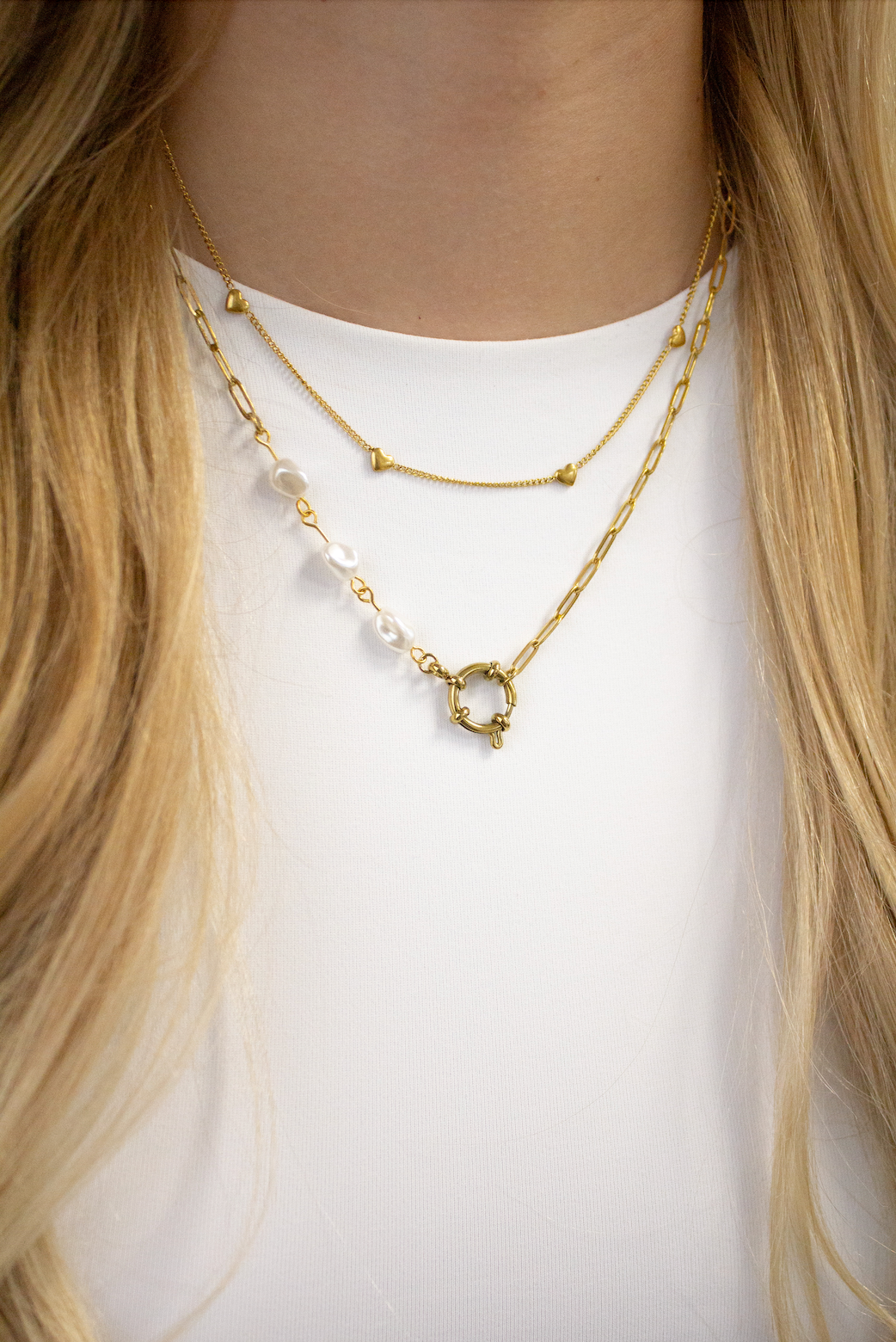 KETTING DRIE PARELS