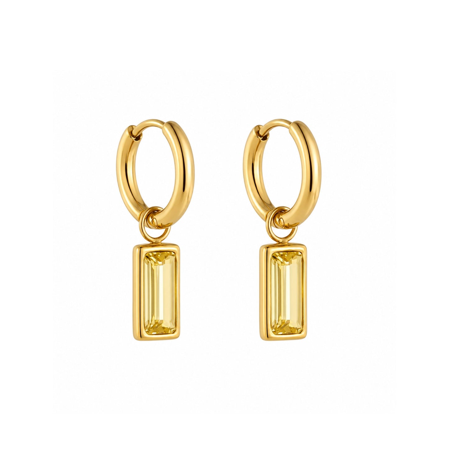 OORBELLEN GOLD STONE