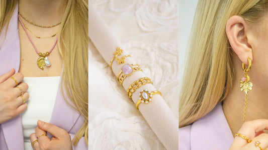 Summer glow: gouden sieraden & zachte pasteltinten