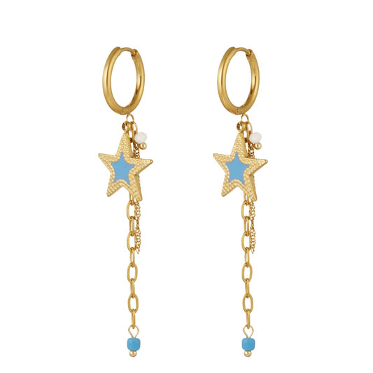 OORBELLEN BLUE STARS