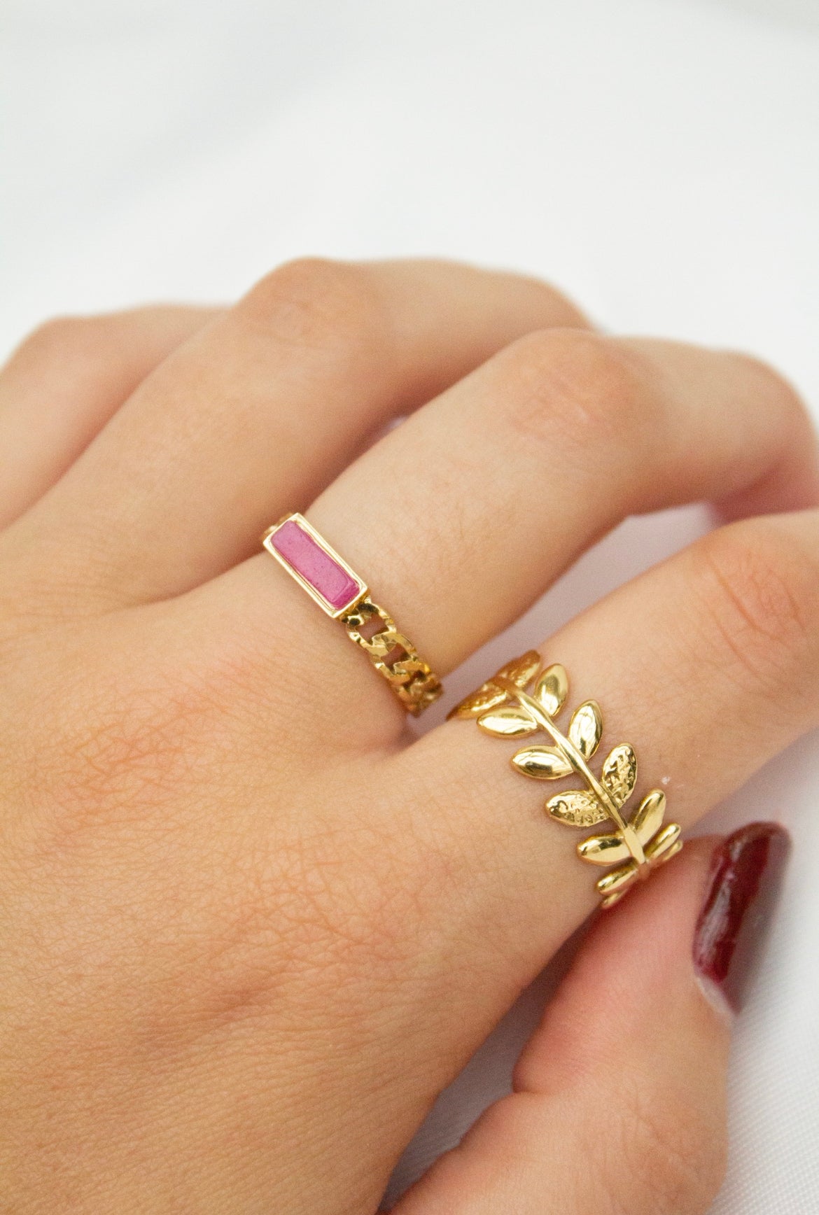 RING PINK STONE