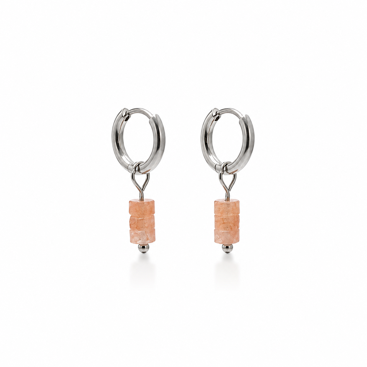 OORBELLEN PINK STONES