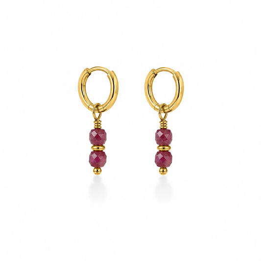 OORBELLEN BURGUNDY BLUSH