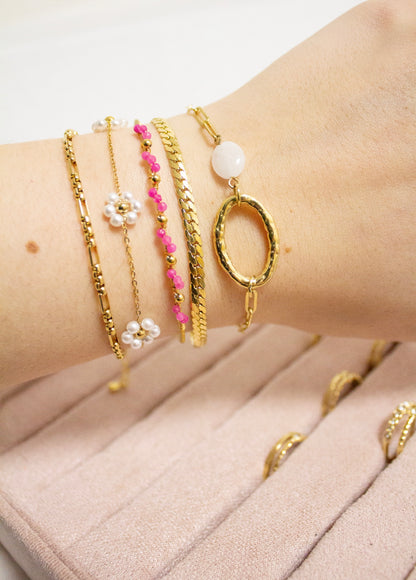 ARMBAND PEARLY FLOWER