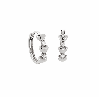 OORBELLEN SMALL HEART HOOPS