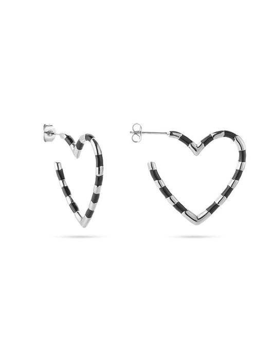 OORBELLEN STRIPED HEARTS