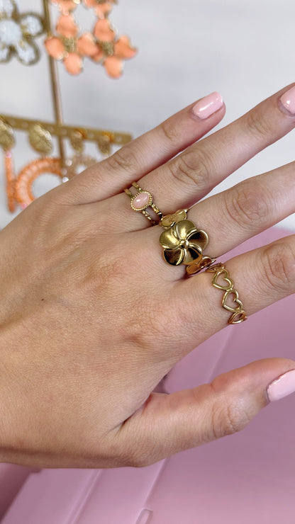 RING ROZE STEEN