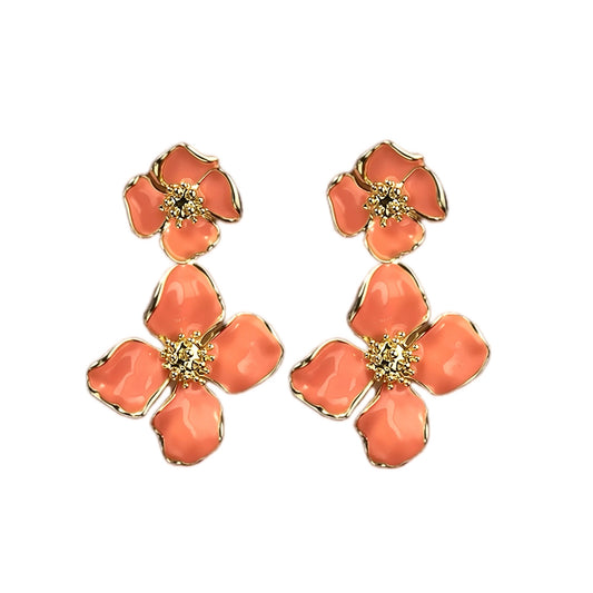 OORBELLEN ORANJE BLOEM
