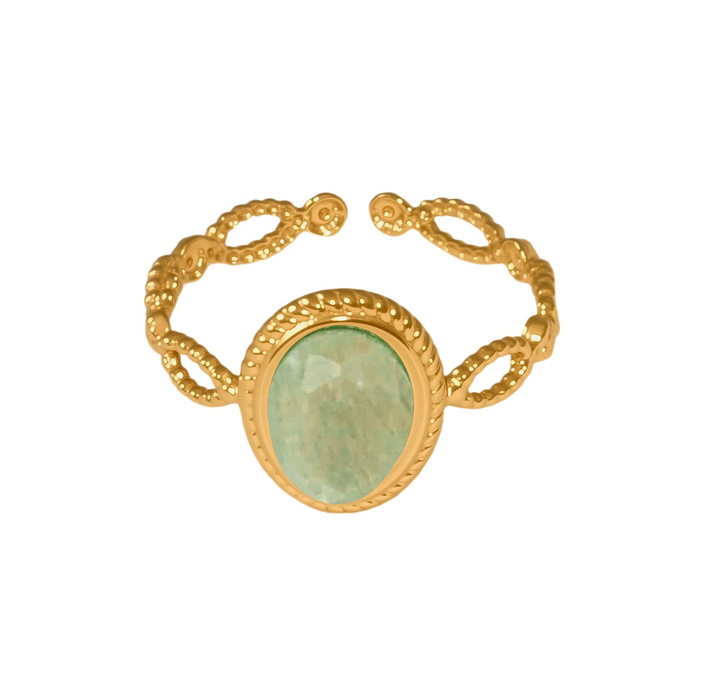 RING VINTAGE OVALE STEEN