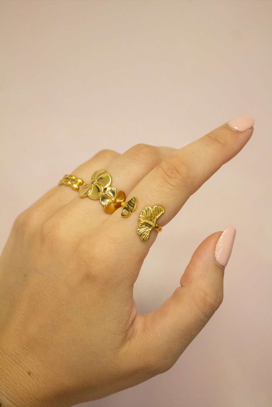 RING DOUBLE LEAF