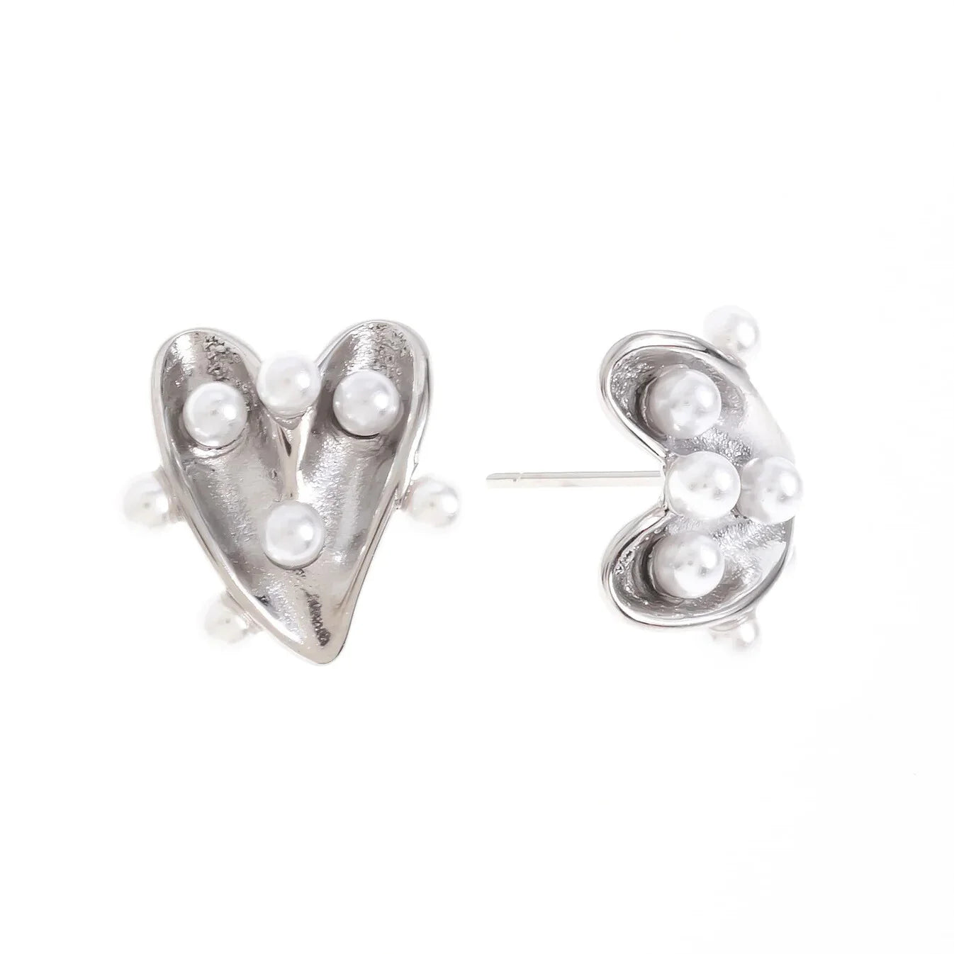 OORSTEKERS PEARL HEART