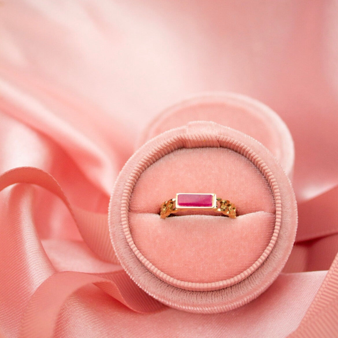 RING PINK STONE