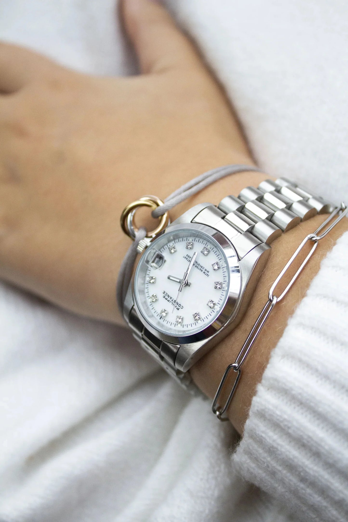 HORLOGE SHINE ZILVER